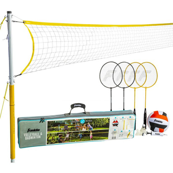 Franklin Sports Volleyball & Badminton Combo - Set,  Family, - 50611