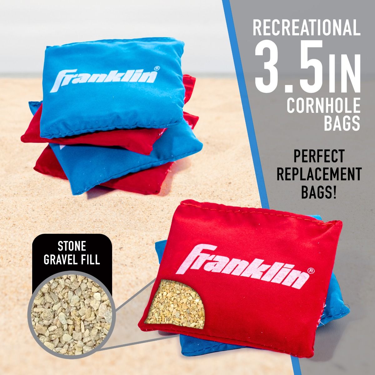 Franklin Sports 52105 Replacement Bean Bags - 4"x 4" - 52105