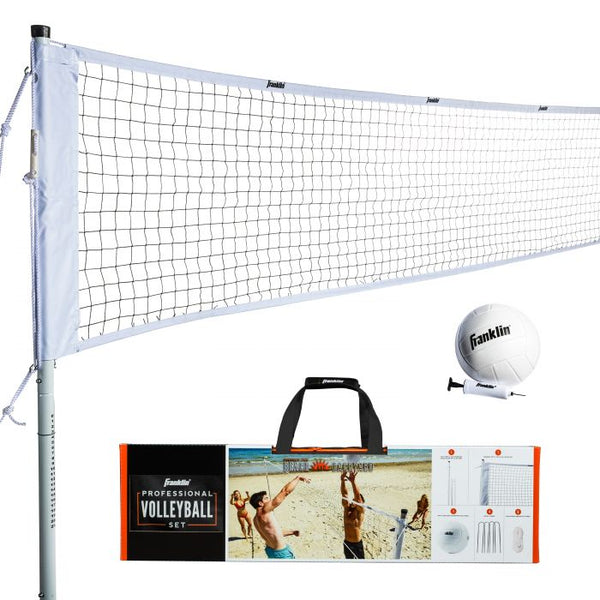 Franklin Sports Volleyball Set with Portable Net + Ball - Professional - 52642