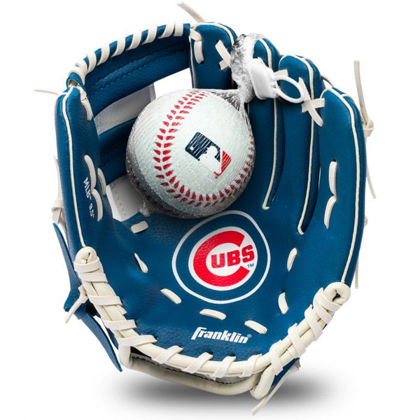 FRANKLIN CUBS MLB TEAM GLOVE AND BALL SET-BLUE/WHITE - 76099F16