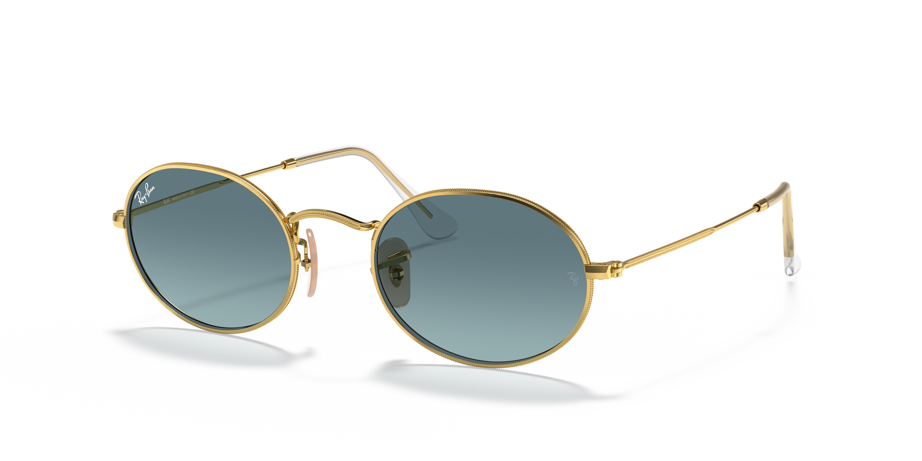 GOLD WITH BLUE/GREY LENS - RB3547-0013M