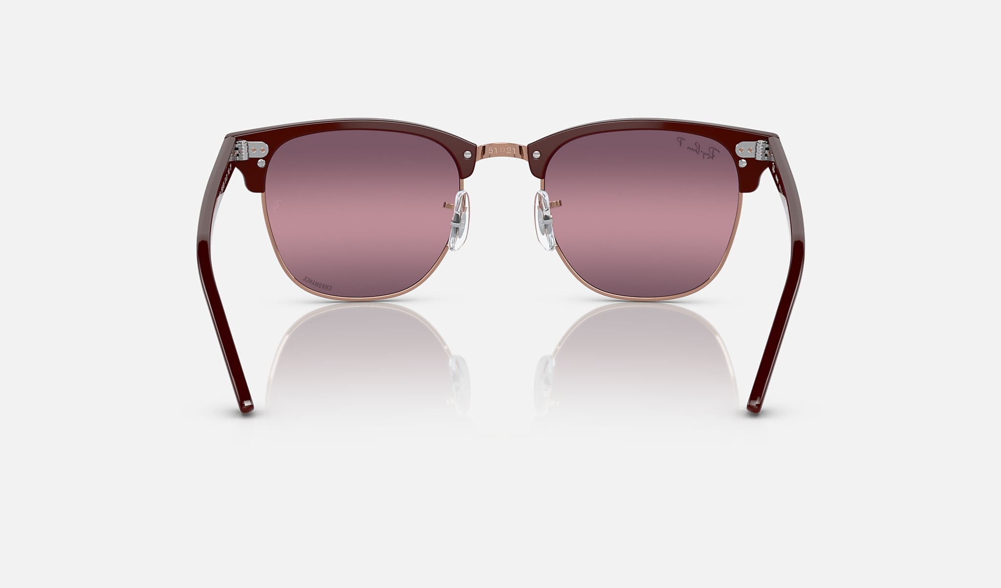 CLUBMASTER - BORDEAUX ON ROSE GOLD - RB30161365G9