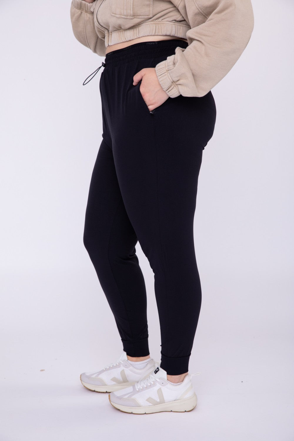 Womens Branded Waistband Toggle Joggers - AP-A1066P