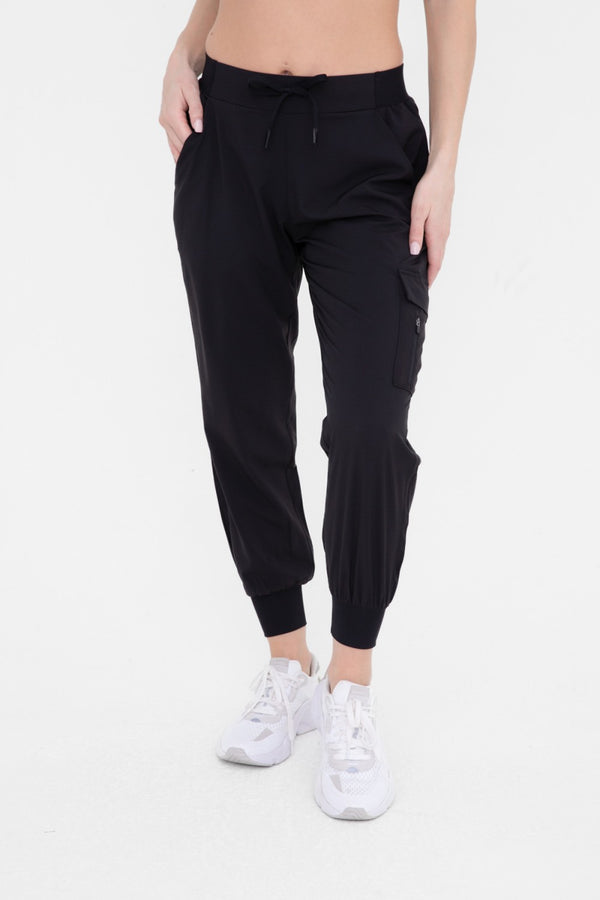 High-Waisted Capri Active Joggers with Pockets - AP-B0115
