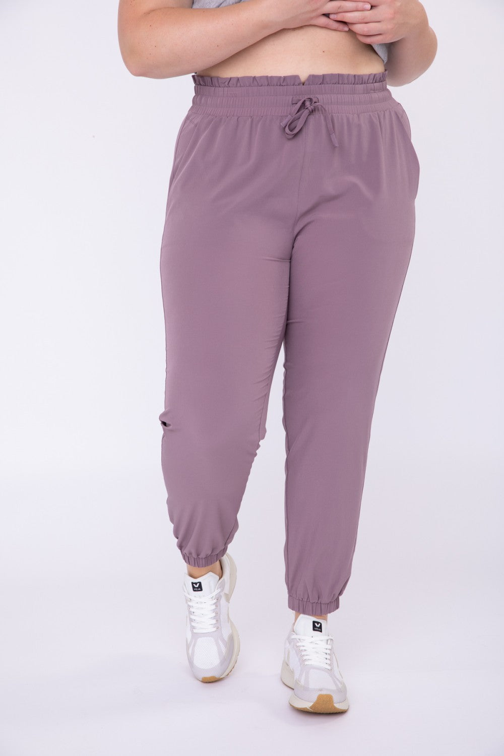 CURVY Cuffed Essential Highwaist Joggers - AP7035-P