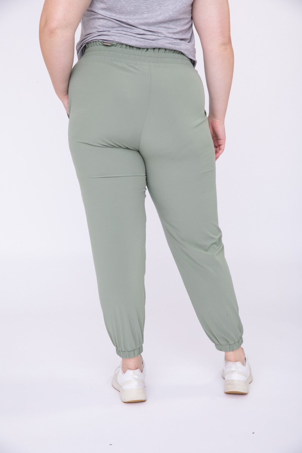 CURVY Cuffed Essential Highwaist Joggers - AP7035-P