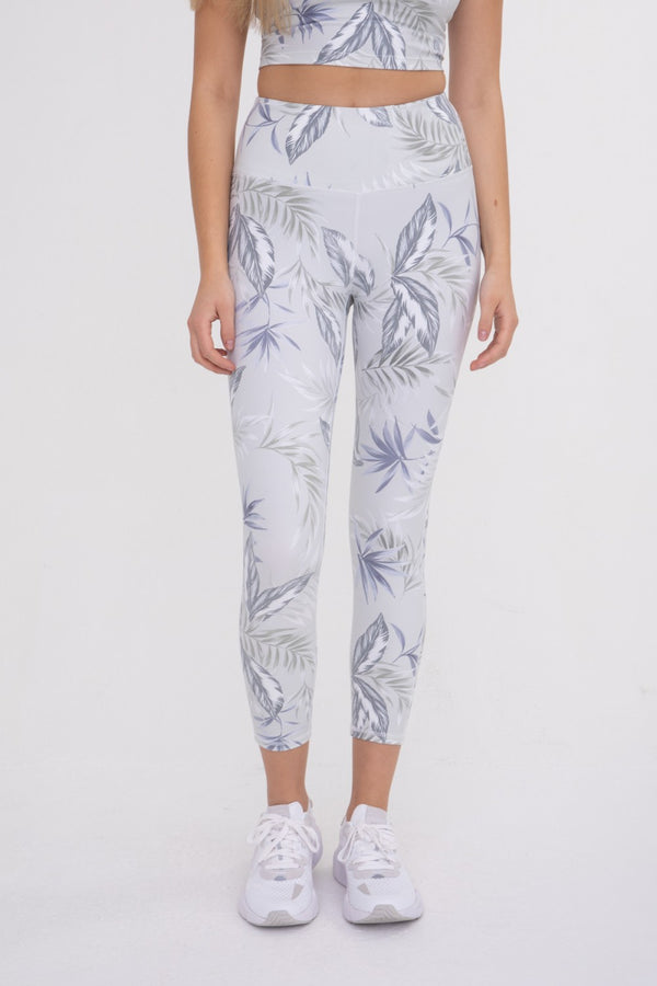 Tropical Print High-Waist Capri Leggings - APH-B0466