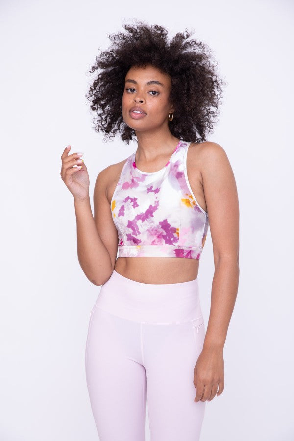 WATERCOLOR FLORAL SPORTS BRA - AT3106