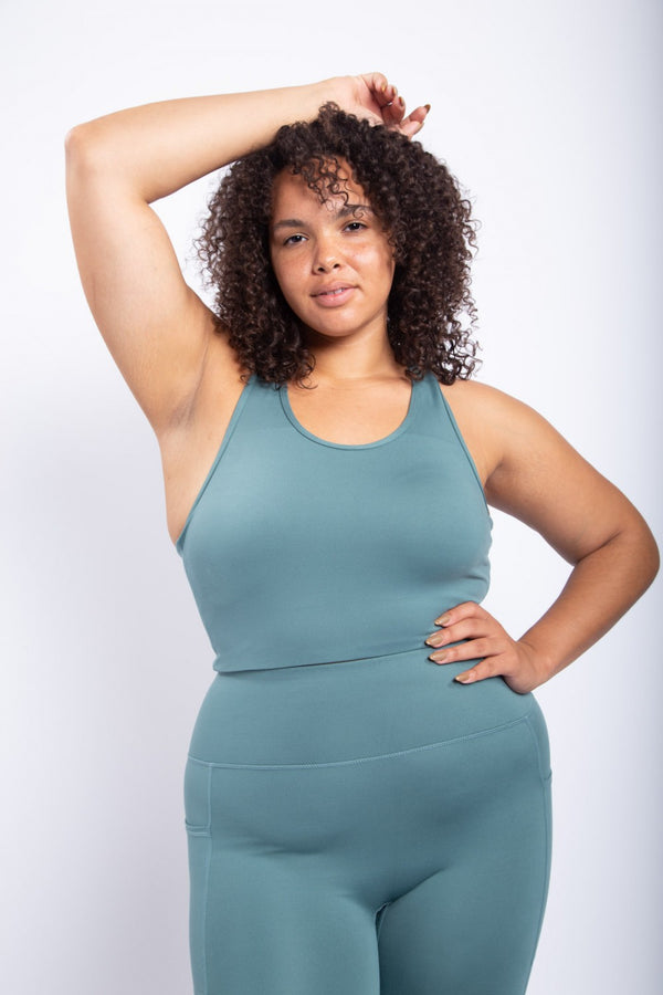 CURVY Extreme Racer Fitted Cropped Tank (Plus) - AT8098-P