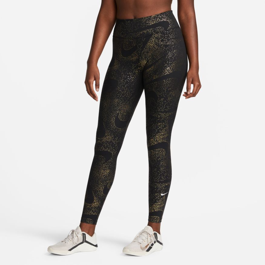 NIKE ONE DRI-FIT MID-RISE ALL-OVER-PRINT LEGGINGS - DQ6308