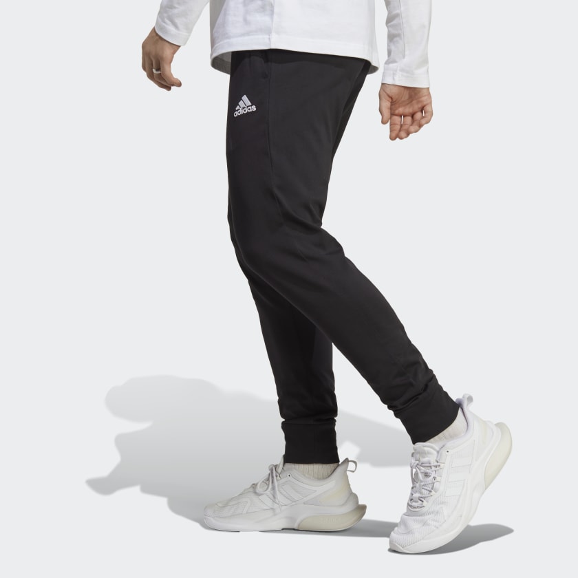 ESSENTIALS SINGLE JERSEY TAPERED CUFF PANTS - IC9417
