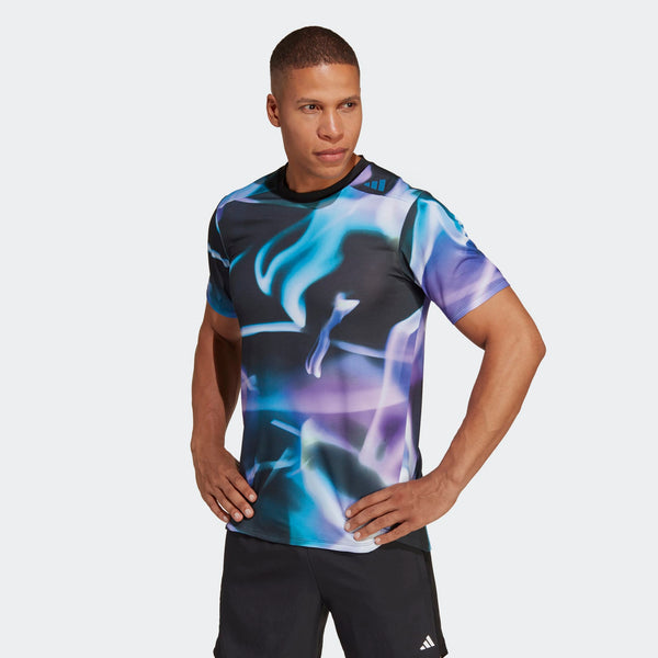 MENS DESIGNED 4 TRAINING HEAT READY HIIT ALLOVER PRINT TEE - HS7460