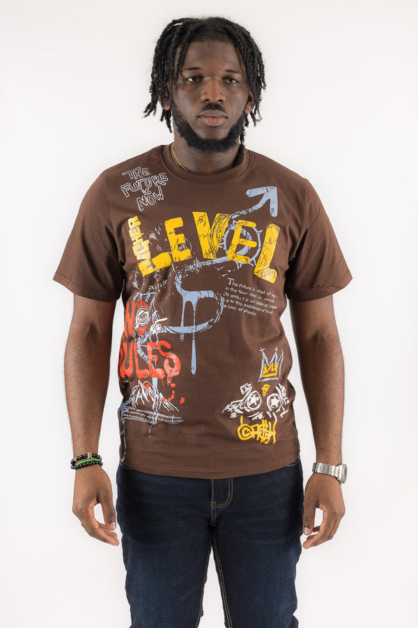 MENS THICK GEL SCRIBBLE TEE - 22321-1037