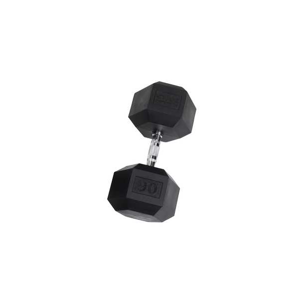 90LB RUBBER HEX DUMBELL - SDR90