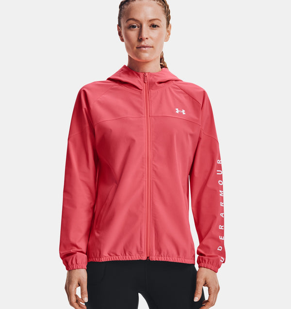 Women's UA Woven Branded Full Zip Hoodie - 1351794