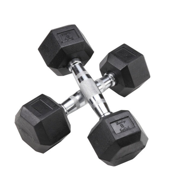 Rubber Coated Hex Dumbbells