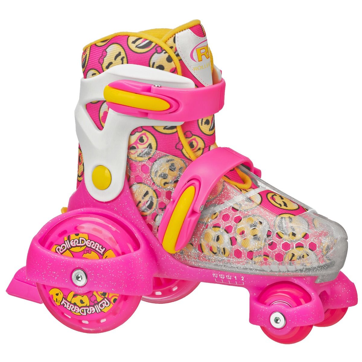 ROLLER DERBY FUNROLL GIRL SIZE 11-2 ADJUSTABLE QUAD SKATES PINK - 1962M