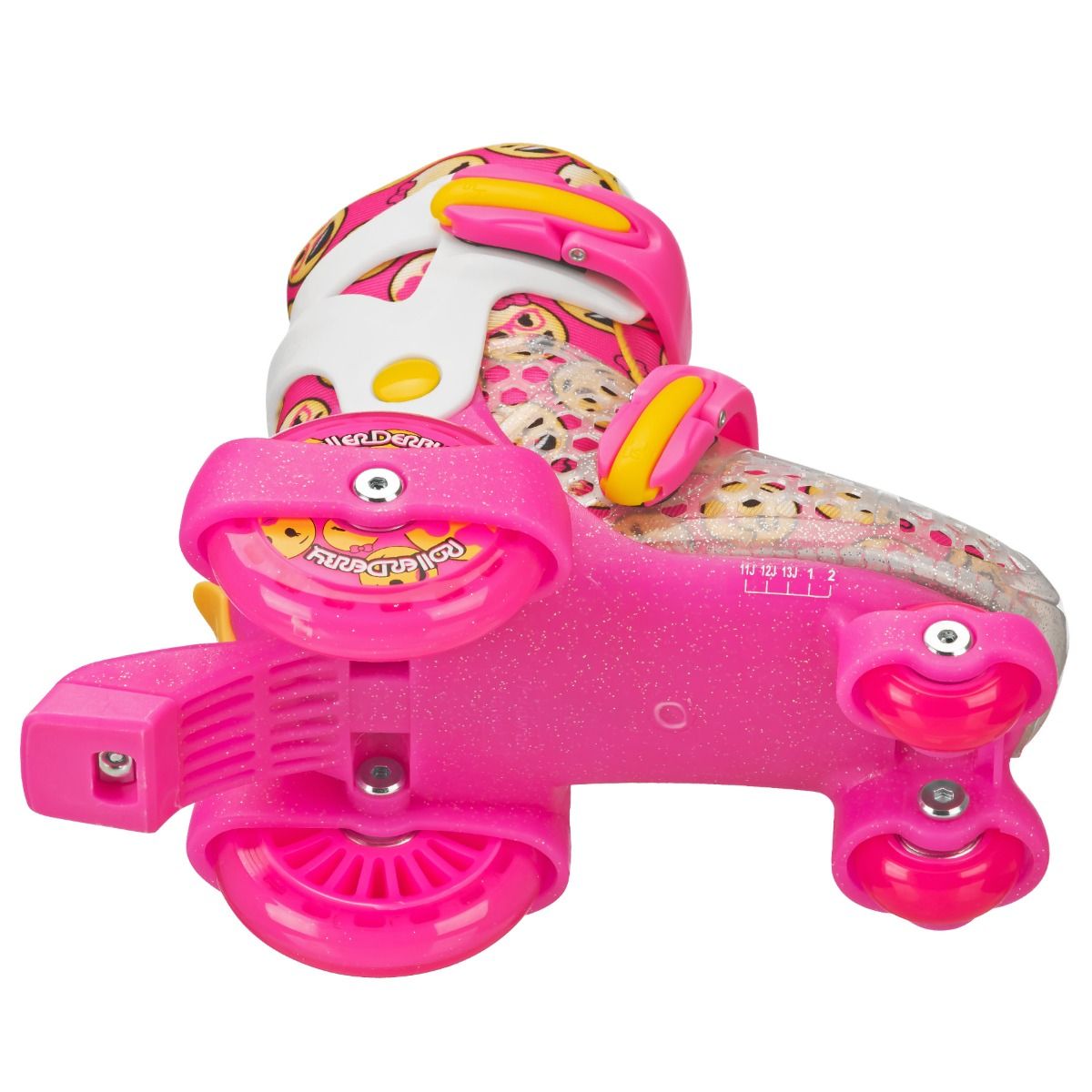 ROLLER DERBY FUNROLL GIRL SIZE 11-2 ADJUSTABLE QUAD SKATES PINK - 1962M