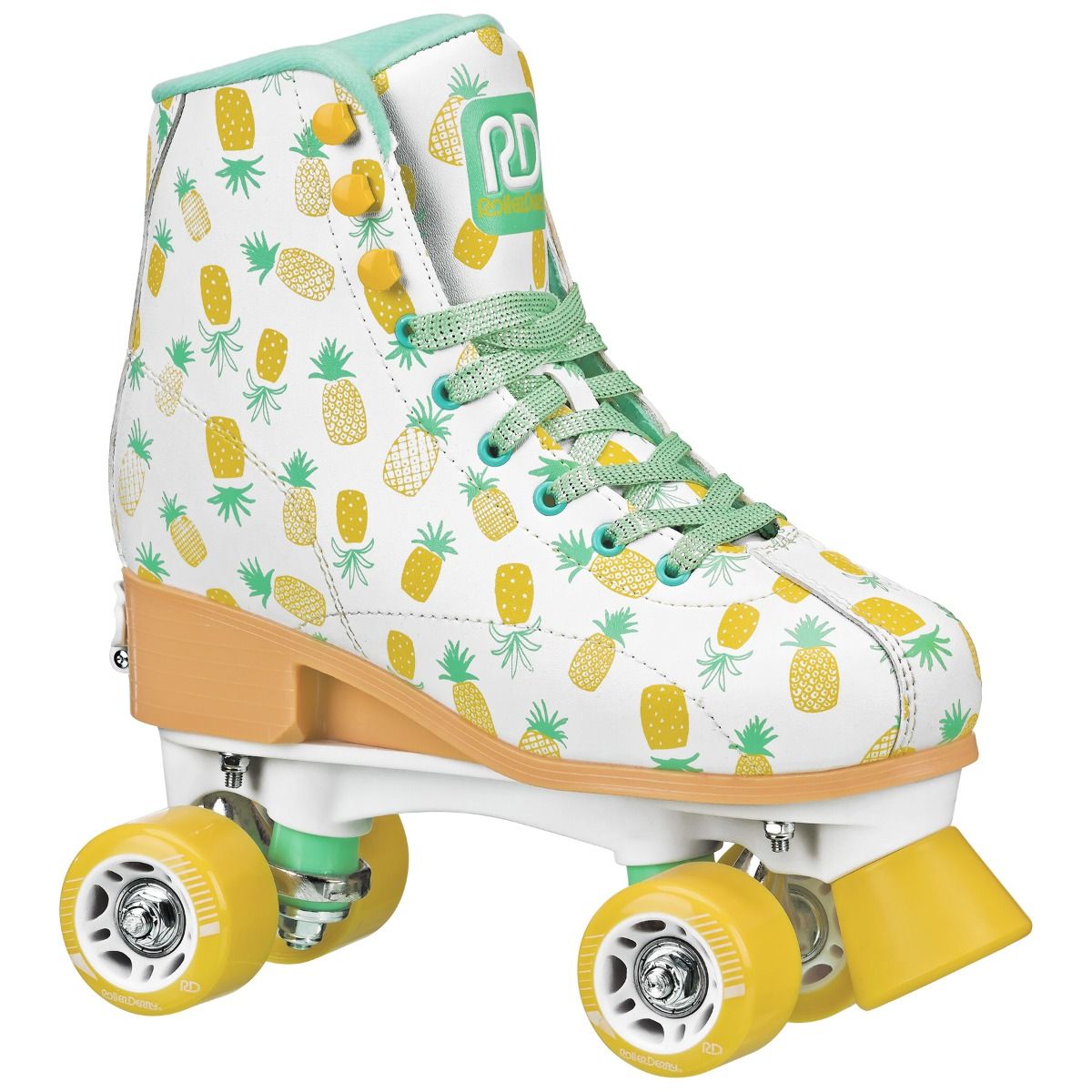 ROLLER DERBY CANDIGRL LUCY MD QUAD PINEAPPLE SKATE SIZE 3-6 ADJUSTABLE - U771MPM