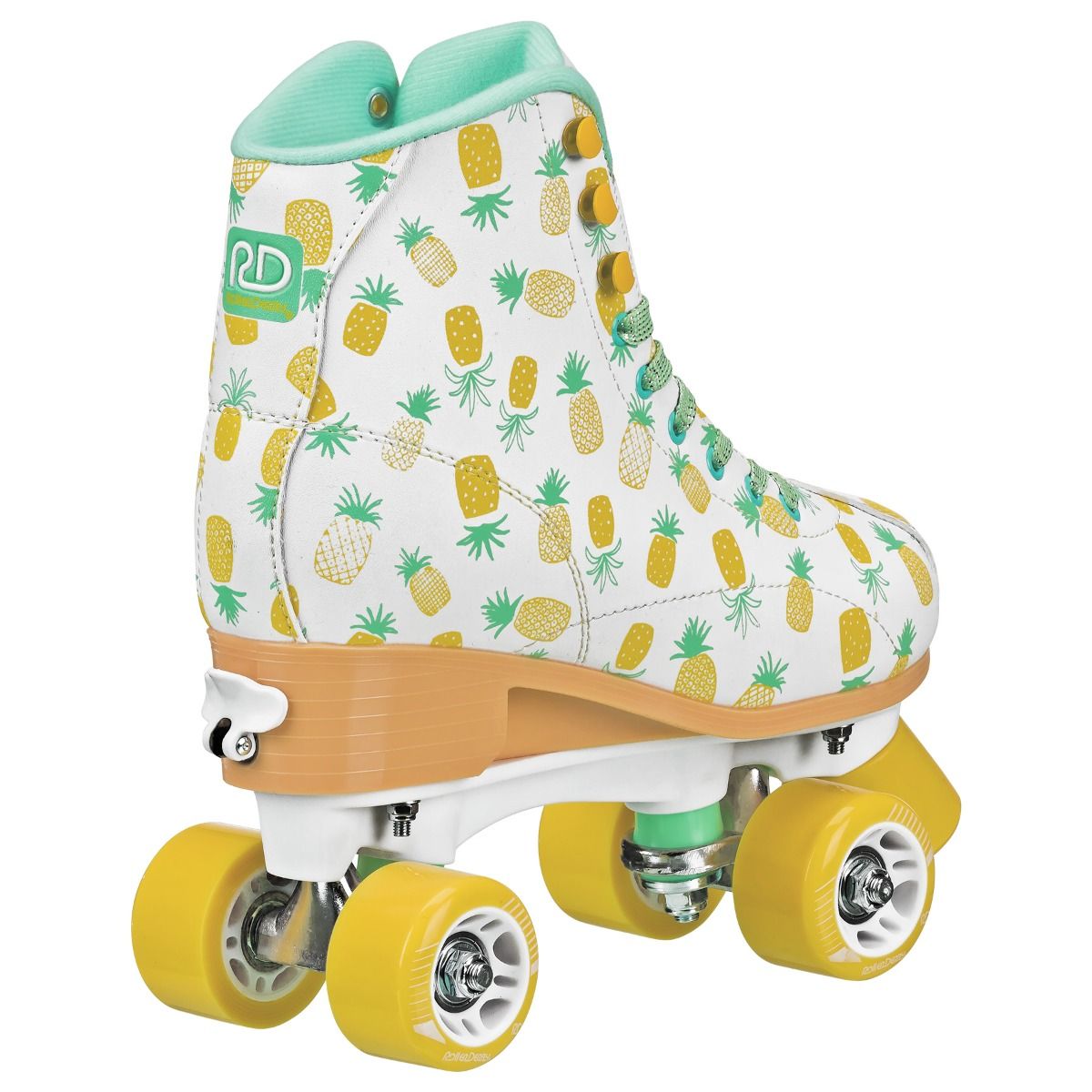 ROLLER DERBY CANDIGRL LUCY MD QUAD PINEAPPLE SKATE SIZE 3-6 ADJUSTABLE - U771MPM