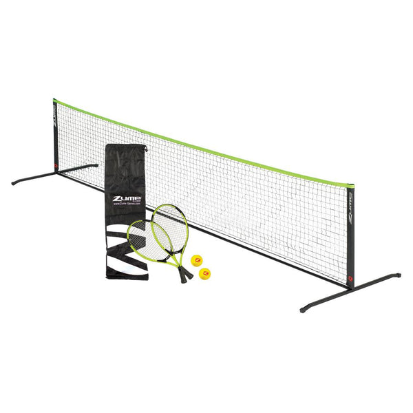 Zume Games Portable, Instant Tennis Set Includes Two Rackets, Two Balls, Net, and Carrying Case - OD0005W